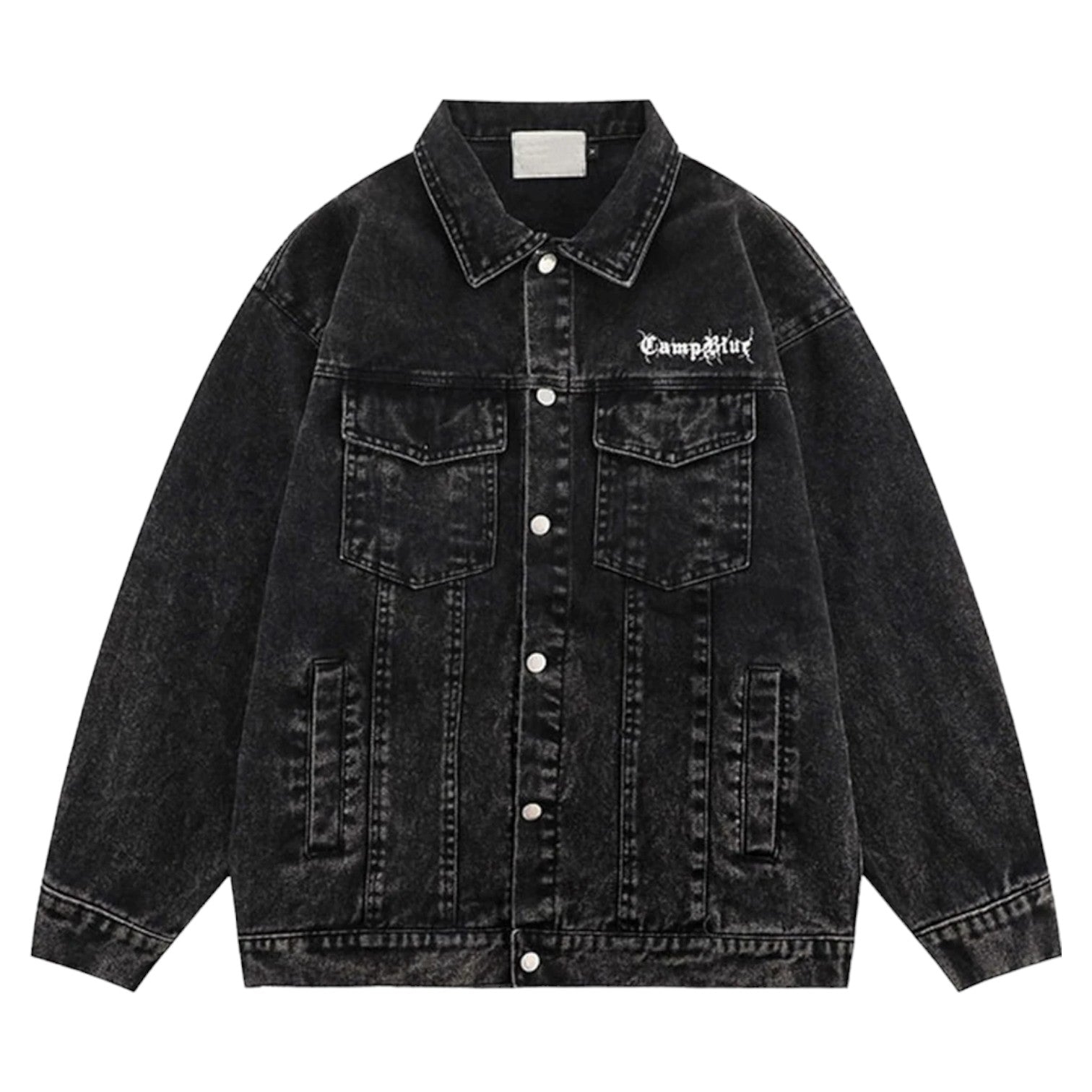 Veste Denim Retro Gothique - Black / S
