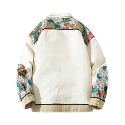 Veste harajuku japonaise homme fleurs