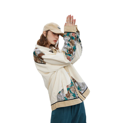 Veste harajuku japonaise homme fleurs