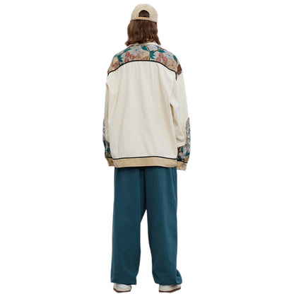 Veste harajuku japonaise homme fleurs