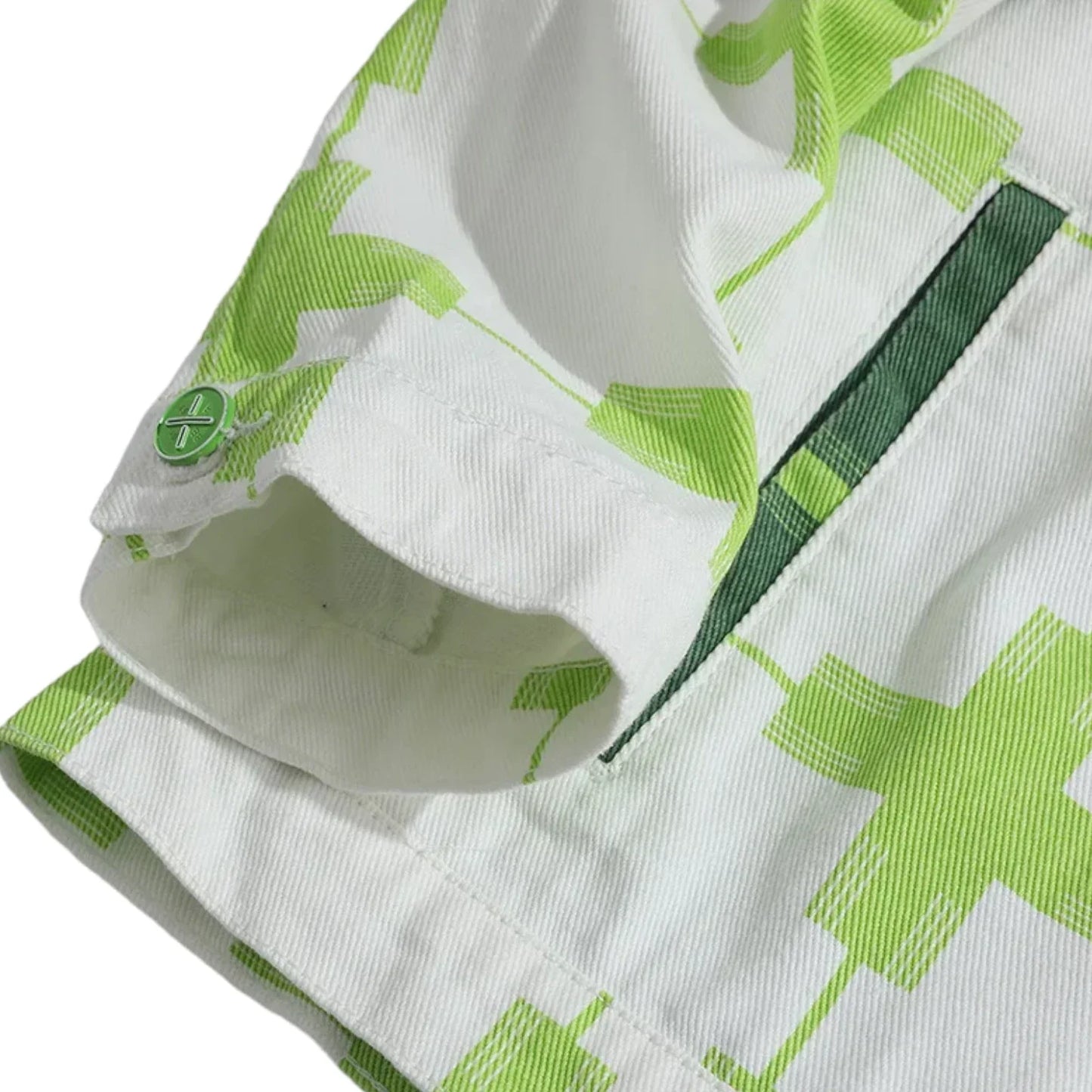 Veste streetwear verte et blanche