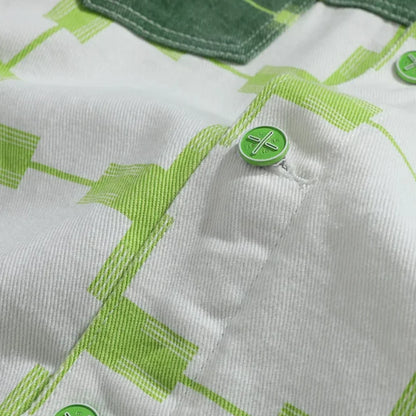 Veste streetwear verte et blanche