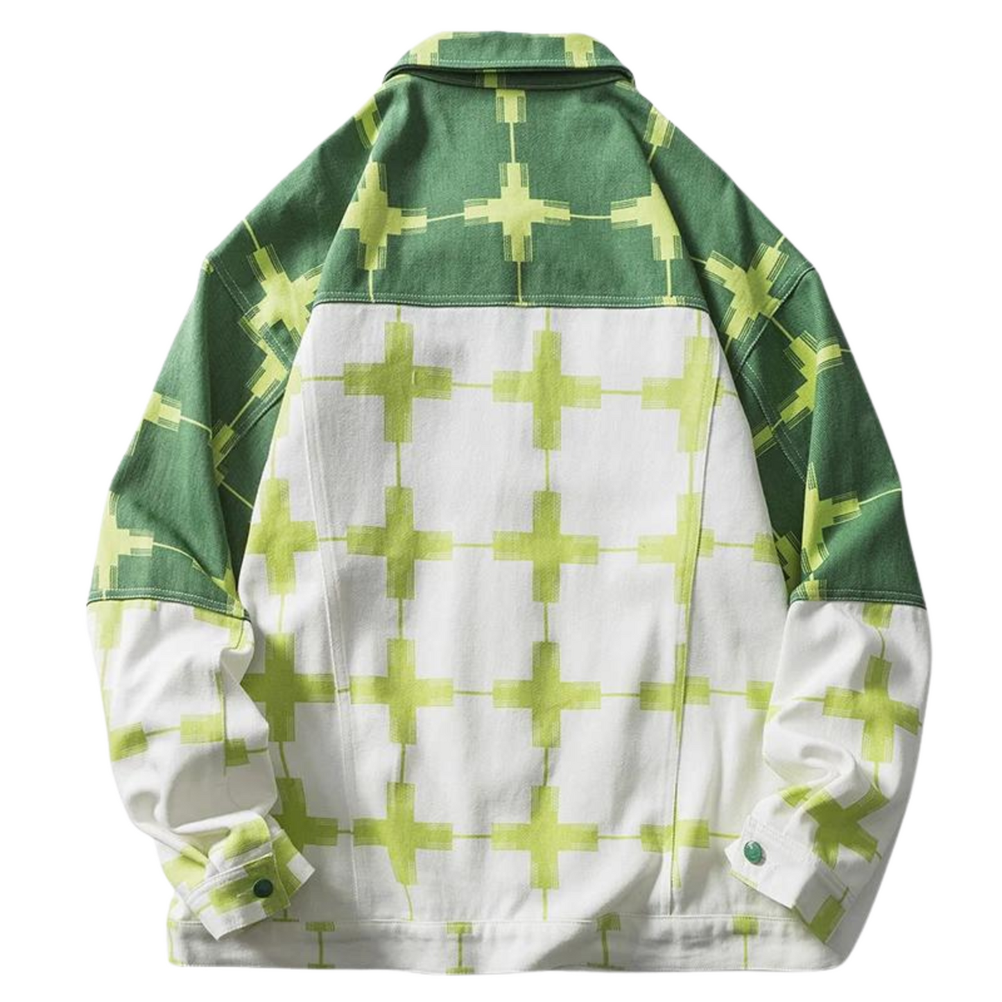 Veste streetwear verte et blanche