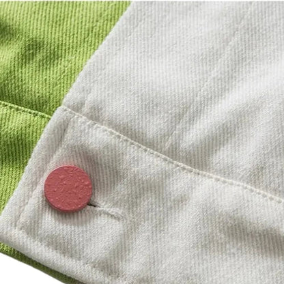 Veste en jean patchwork colorée