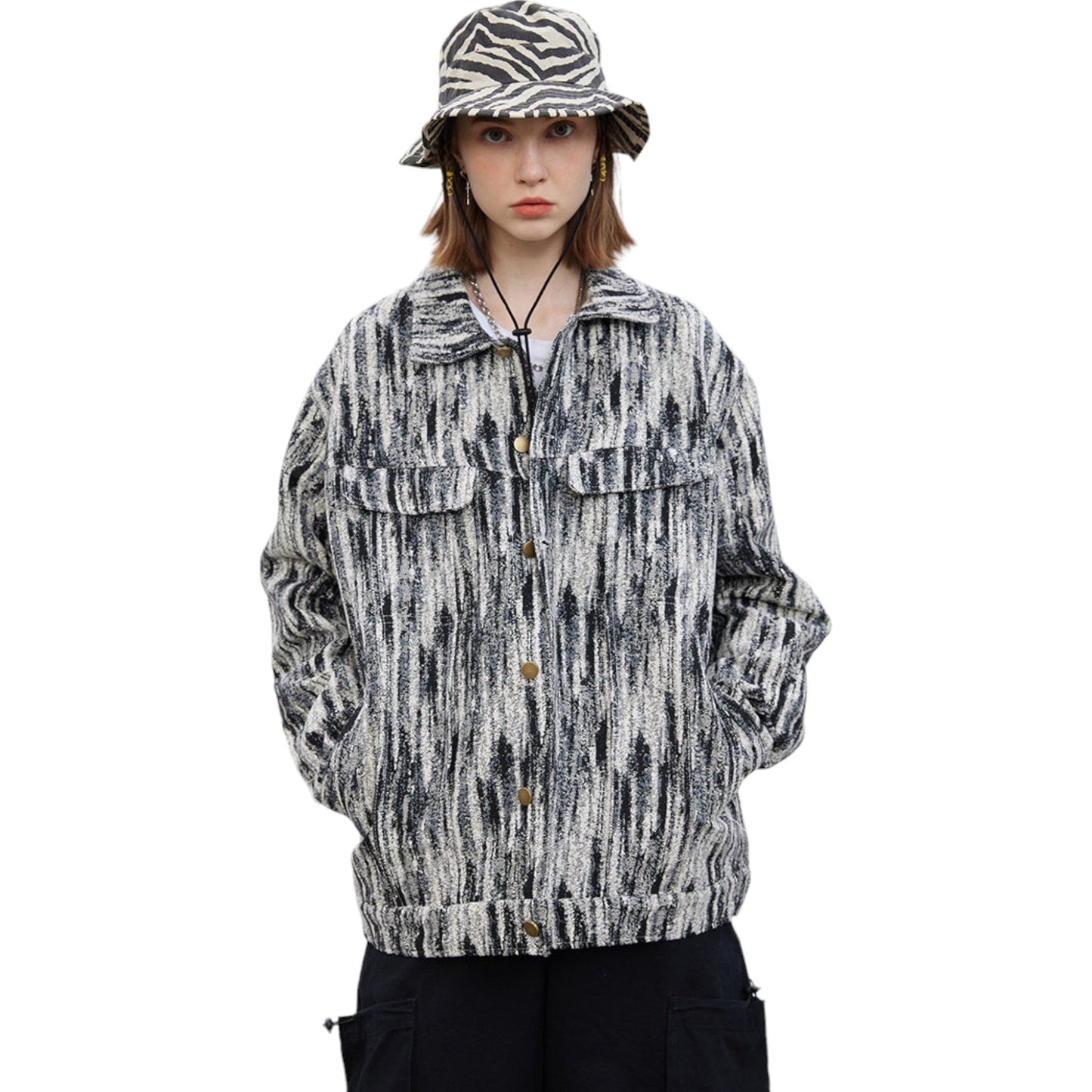 Veste imprimée motif abstrait