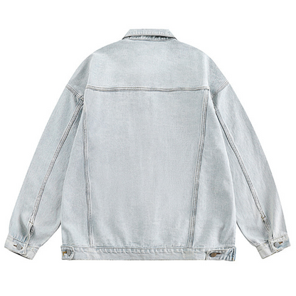 Veste en jean delave homme