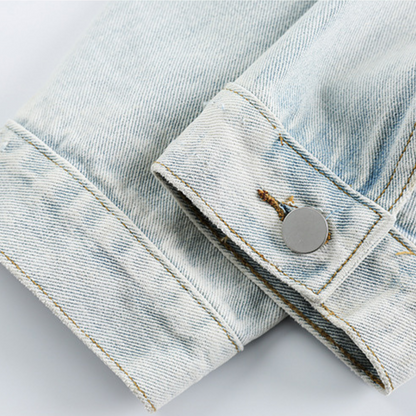 Veste en jean delave homme