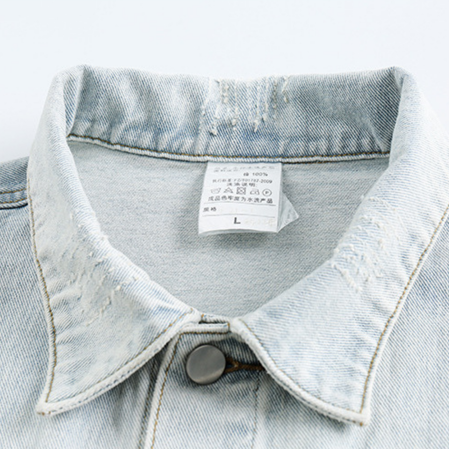 Veste en jean delave homme