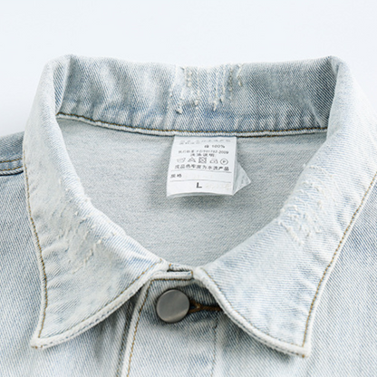 Veste en jean delave homme