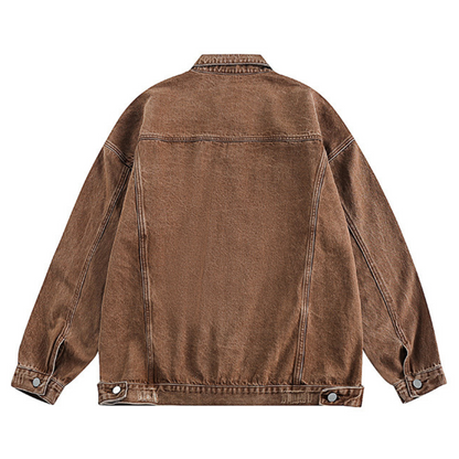 Veste en jean delave homme