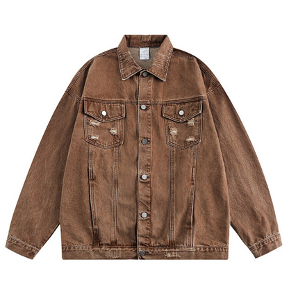 Veste en Jean Retro Vintage - Marron / M