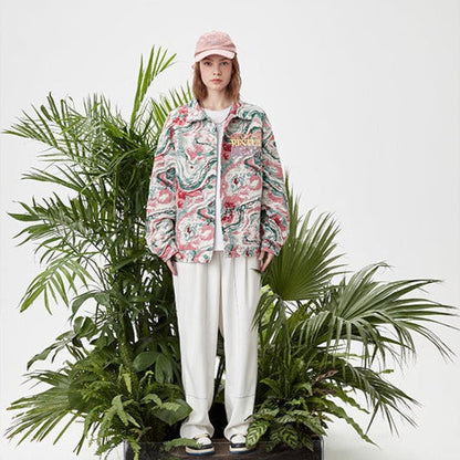 Veste en jean tie & dye