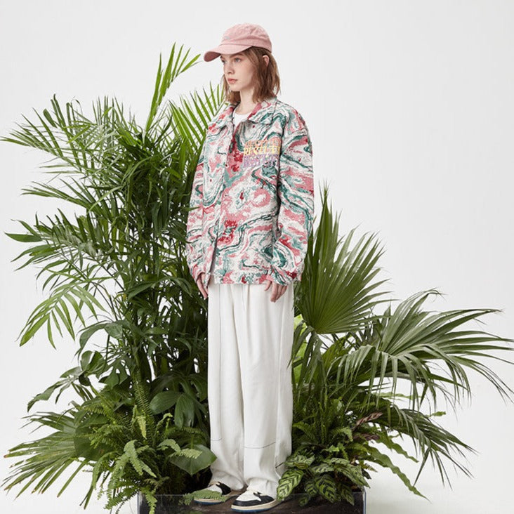 Veste en jean tie & dye