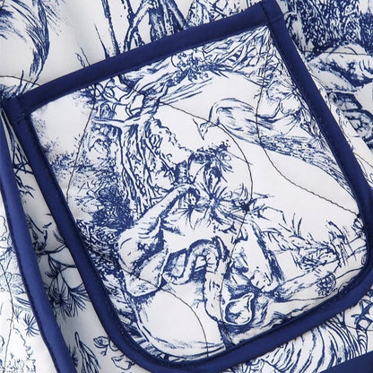 Veste japonaise homme motif encre bleue