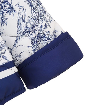 Veste japonaise homme motif encre bleue