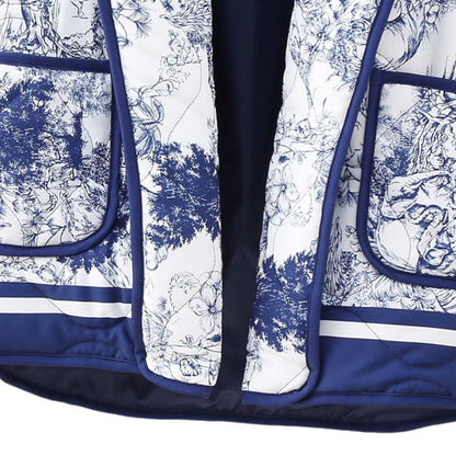 Veste japonaise homme motif encre bleue