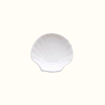 Vide-poche coquillage blanc en céramique