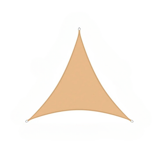 Voile d'Ombrage Triangulaire Beige et Léger en Tissu Oxford